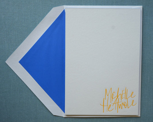 Cornflower Engraved Stationery