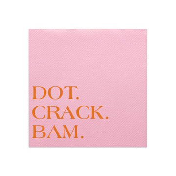 Dot Crack Bam Cocktail Napkin