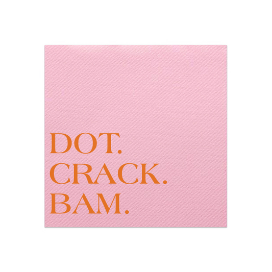 Dot Crack Bam Cocktail Napkin