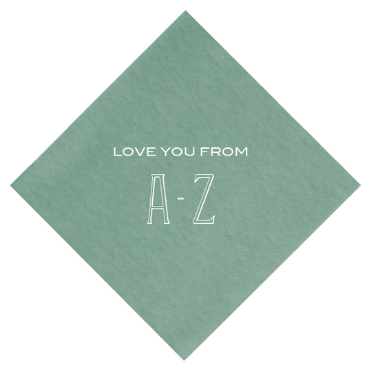 A-Z Cocktail Napkin