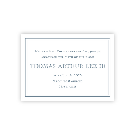 Arthur Birth Announcement