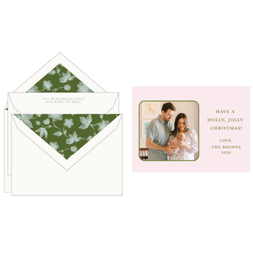 Holly Christmas Card