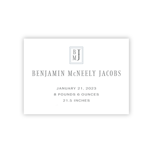 Jacobs Birth Announcement