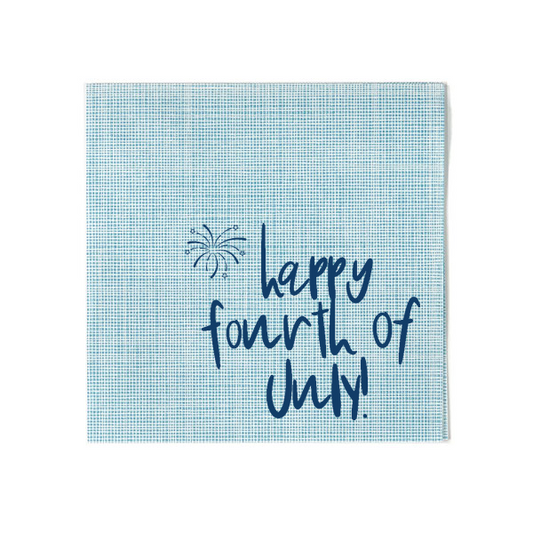 4th of July Blue Cocktail Napkin