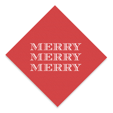 Merry Red Cocktail Napkin