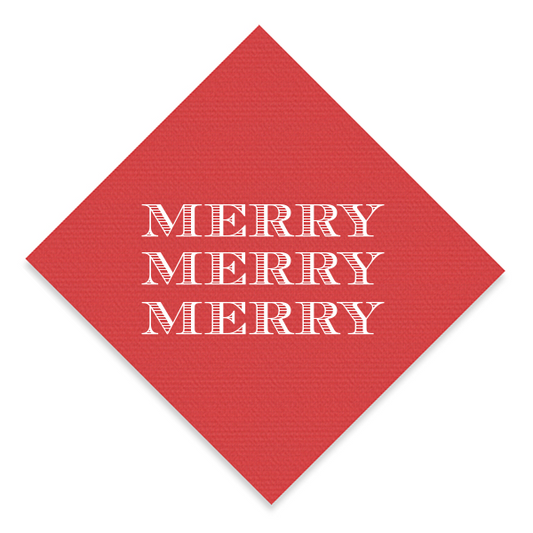 Merry Red Cocktail Napkin
