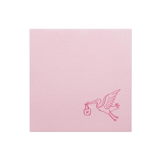 Baby Stork Cocktail Napkin