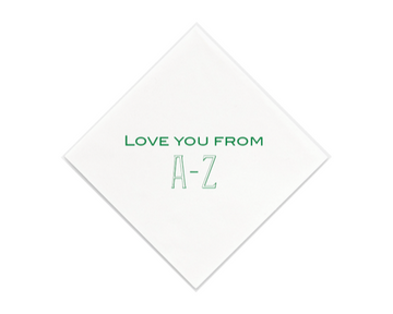 A-Z Cocktail Napkin