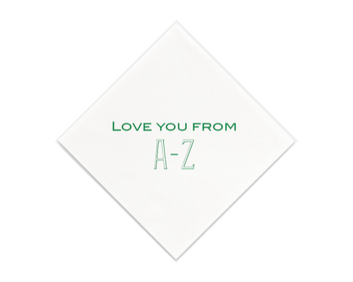 A-Z Cocktail Napkin