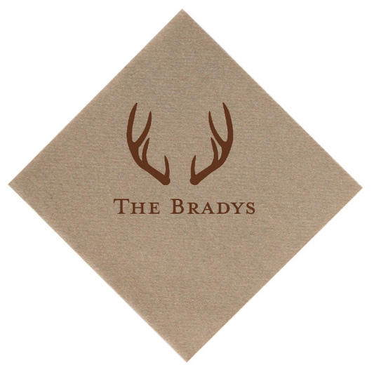 Antler Cocktail Napkin